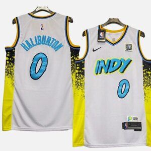 NWT Tyrese Haliburton #0 White Basketball Jersey New Fan Jersey Sewn